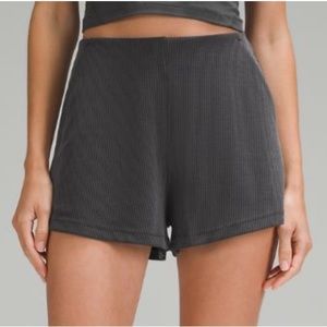 lululemon athletica Charcoal Ribbed Athletic Shorts